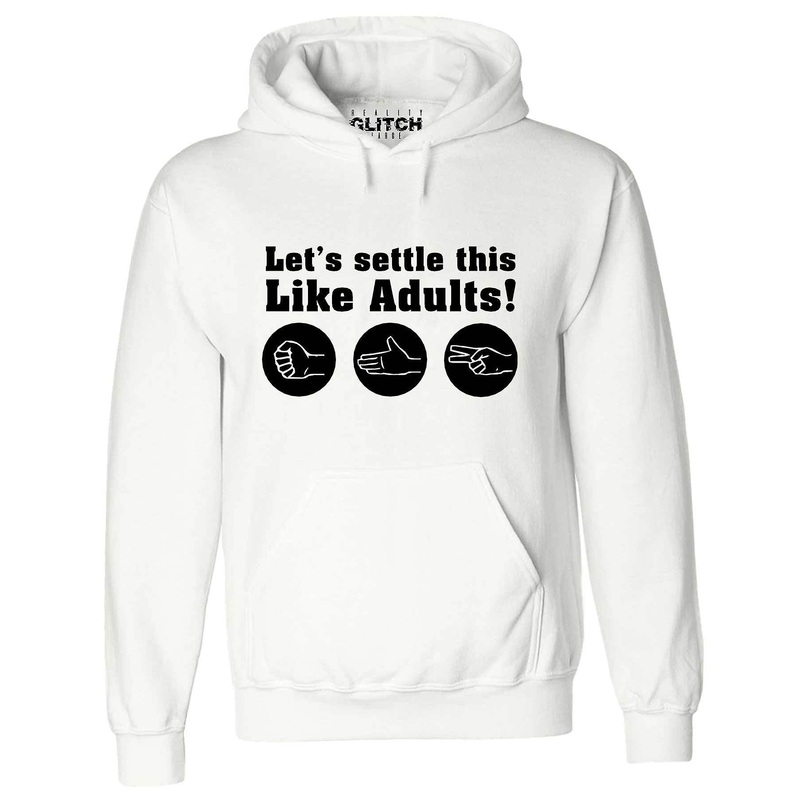 Reality Glitch Rock Paper Scissors Mens Hoodie