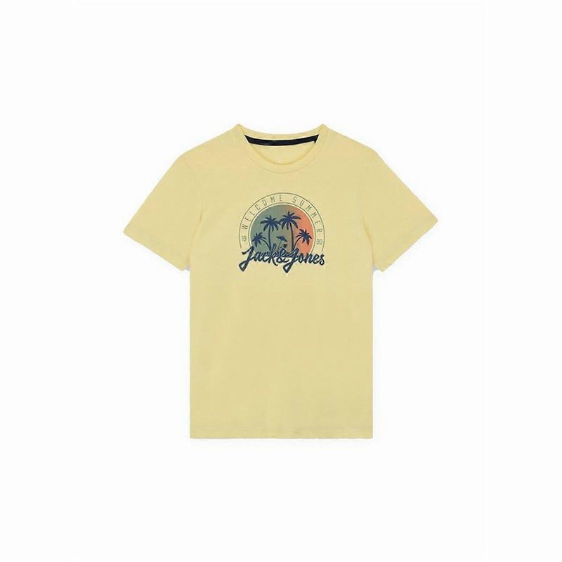 Child’s Short Sleeve T-Shirt Jack & Jones Jjsummer Smu Vibe Tee Yellow