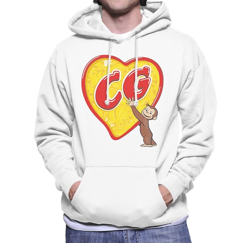 Curious George C G Love Heart Men’s Hooded Sweatshirt