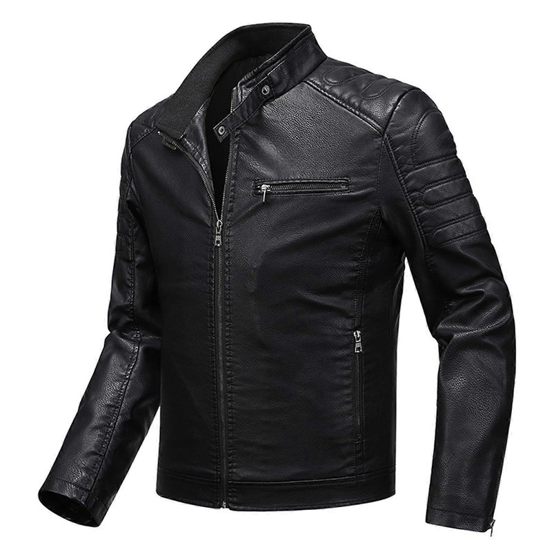 Leather Jacket For Men Ultralight Hoodie Motorcycle Vest Rain Jacket Black 4XL