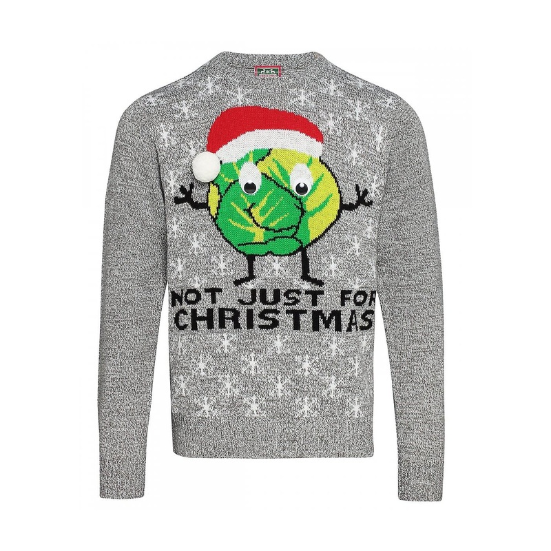 Men’s Christmas Shop Adults Sprouts Not Just For Christmas Jumper CJ004