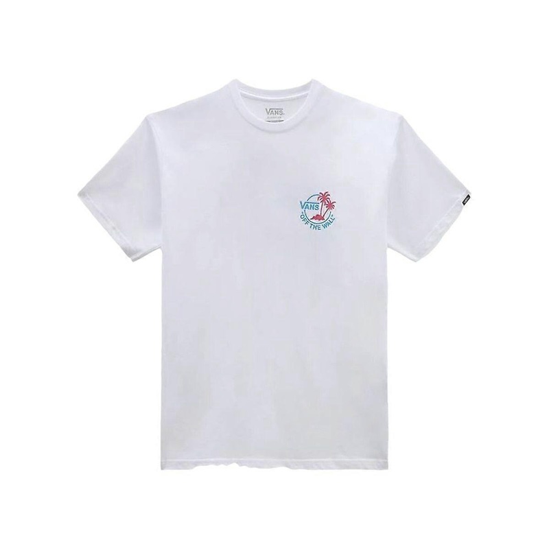 Mens Short Sleeve T-Shirt Vans Classic Mini Dual Palm White