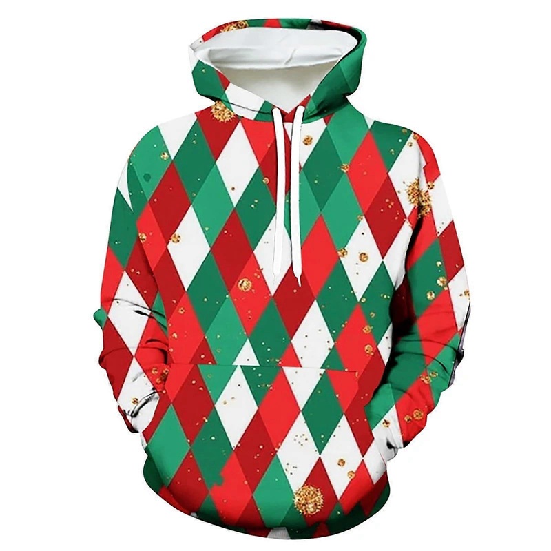 Rentier Lustiger Hsslicher Weihnachtspullover Mens Ugly Christmas Sweater with Snowflakes and Elk Design for Holiday Parties
