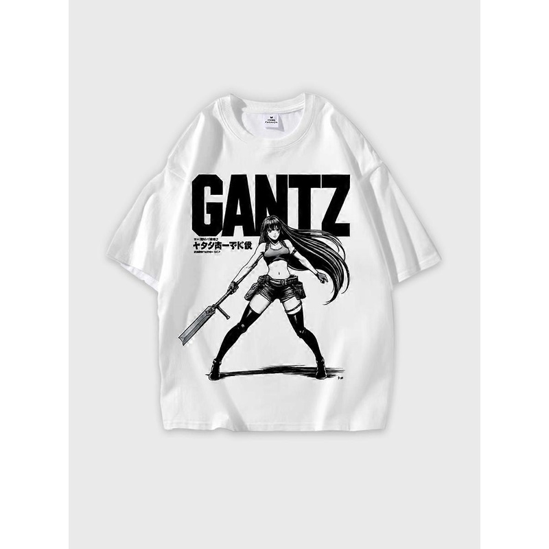 T-shirt round neck book Characters Pattern loose short sleeve E1529