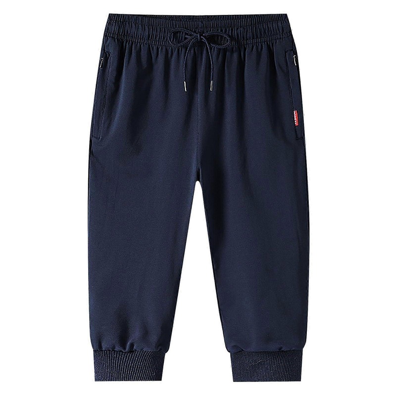 Training pants men red Capri pants, Workout, gym, below the knee, shorts with zippered pockets jogging pants pockets side blue 7XL Ref: 4473