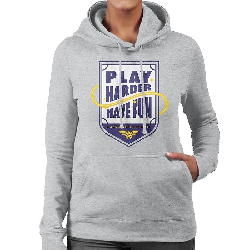 Wonder Woman Sports Play Harder Lasso Your Truth Women’s Hooded Sweatshirt