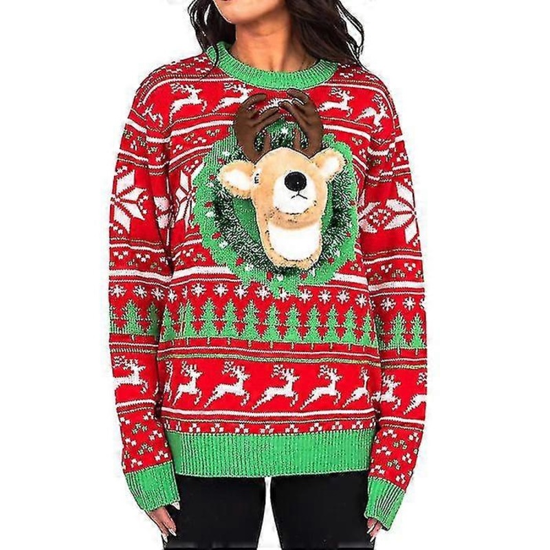 3d Christmas Plush Fancy Women’s Sweater Christmas Sweater Christmas Gift Ugly Christmas Sweater