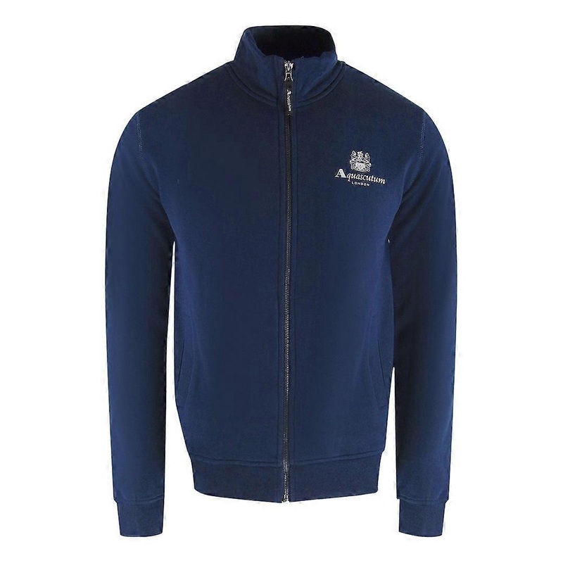 Aquascutum Active Zip Up Navy Blue Sweatshirt