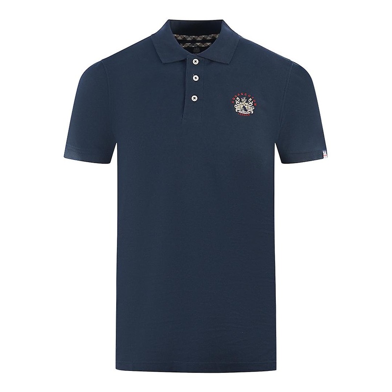 Aquascutum London Crest Navy Blue Polo Shirt