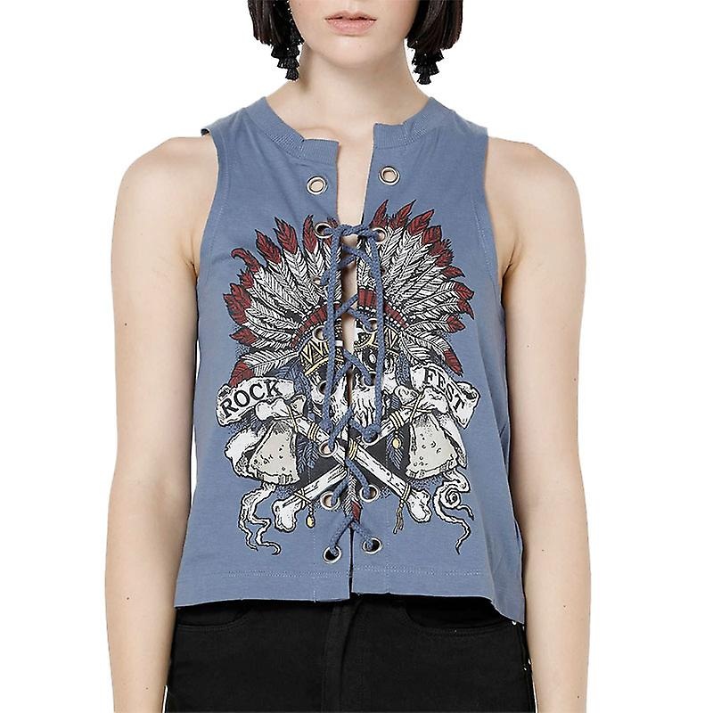 Brave Soul Chief Womens Sleeveless Tops Casual Cotton Blouse