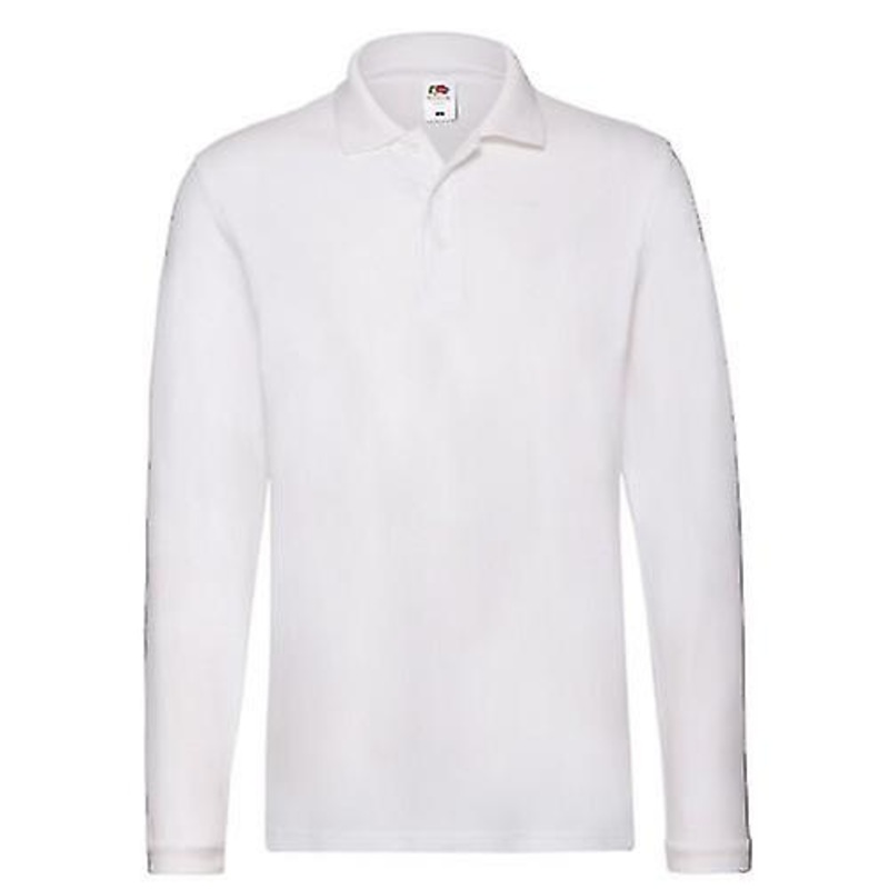 Fruit of the Loom Mens Cotton Pique Long-Sleeved Polo Shirt