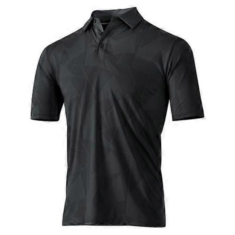 Island Green Mens Jacquard UV Protection Golf Polo Shirt