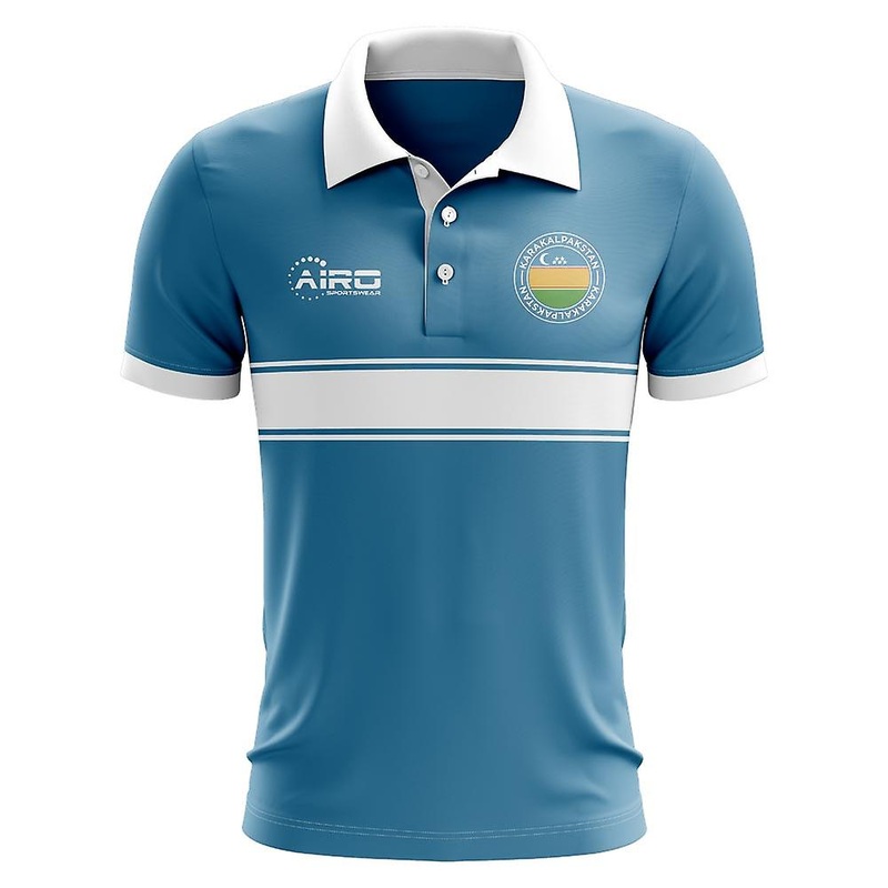 Karakalpakstan Concept Stripe Polo Shirt (Sky) – Kids