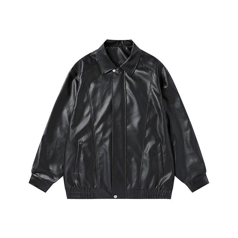 Leather Jacket Men’s Black Motorcycle Vest Hoodie Red Ultralight Rain Jacket A3black L