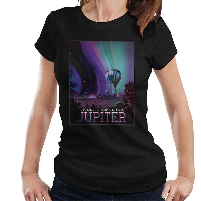 NASA Auroras Of Jupiter Interplanetary Travel Poster Women’s T-Shirt