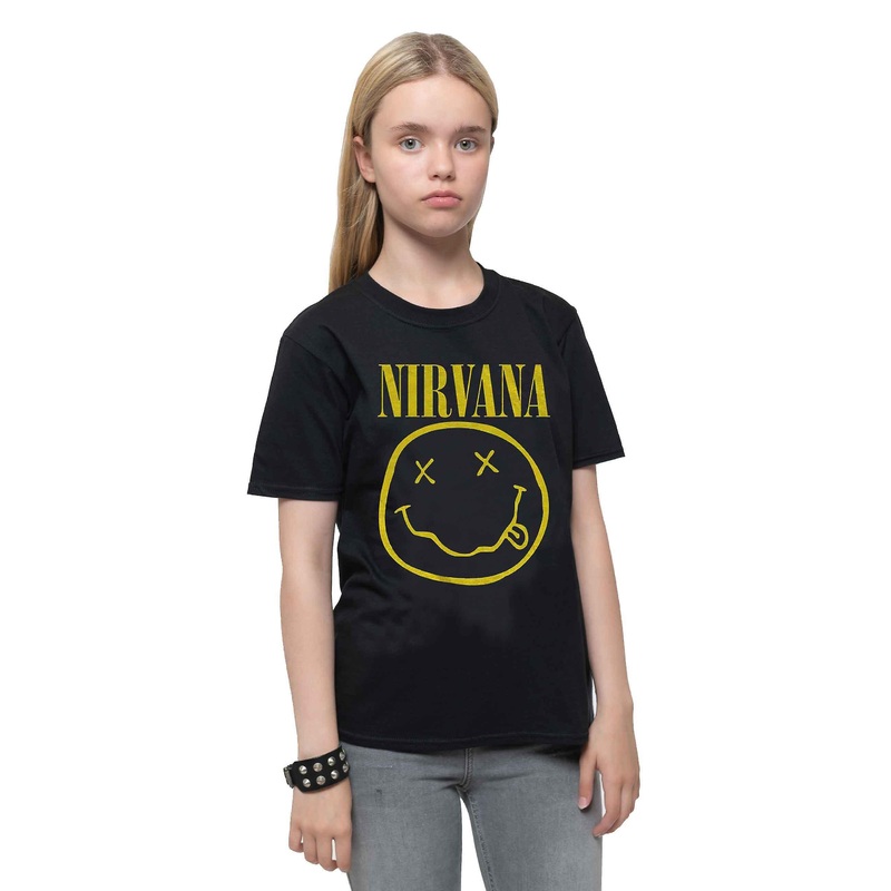 Nirvana Kids Yellow Grunge Smile T Shirt