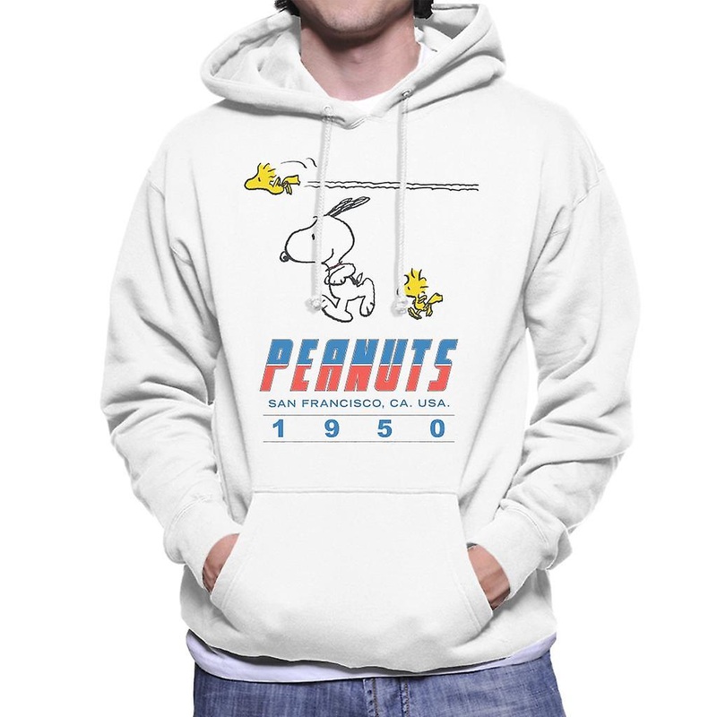 Peanuts Snoopy Woodstock 1950s San Francisco Men’s Hooded Sweatshirt