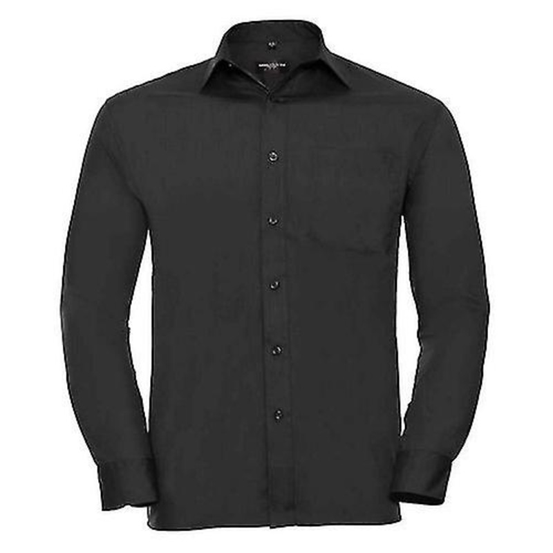 Russell Collection Mens Poplin Easy-Care Formal Shirt