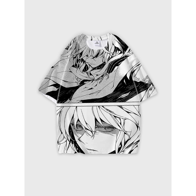 T-Shirt Round Neck, Loose Short Sleeve Seraph of the end Mikaela Hyakuya Graphic Tee, Unisex Summer Casual Top U311