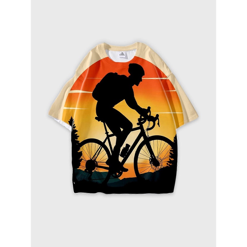 T-Shirt Short Sleeve Round Neck, Summer Casual Loose Graphic Tee, Unisex Pattern U2313