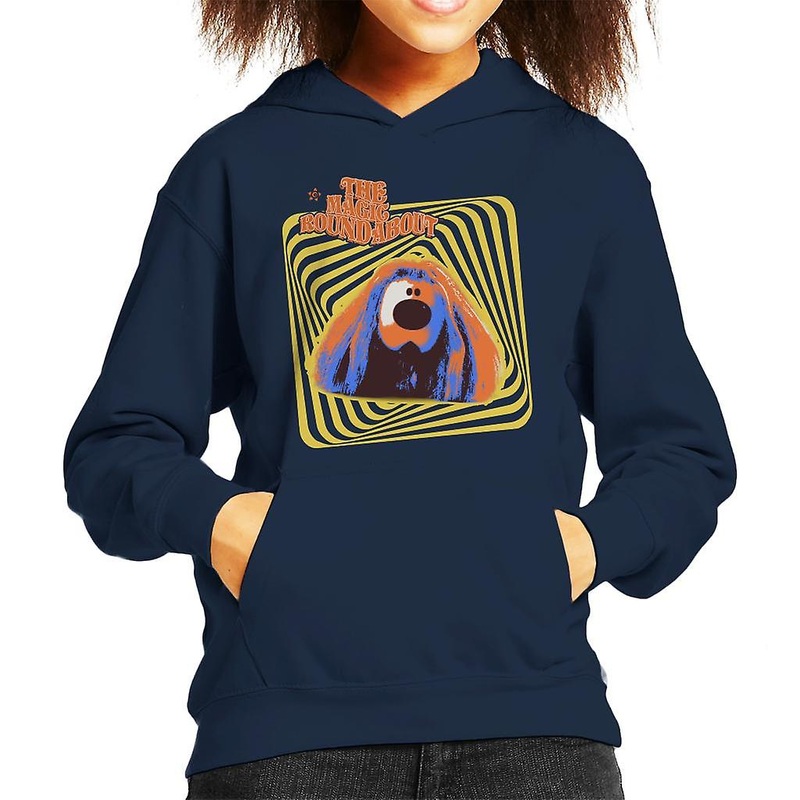 The Magic Roundabout Retro Psychedelic Dougal Kid’s Hooded Sweatshirt