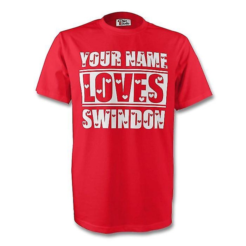 Your Name Loves Swindon T-shirt (red)