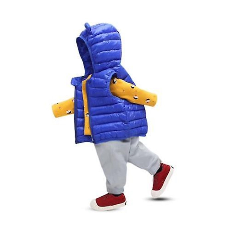 2023 Autumn And Winter Children’s Clothing Children’s Light And Thin Hooded Down Jacket Boys And Girls Vest Children’s Bear Ears Hat Coat
