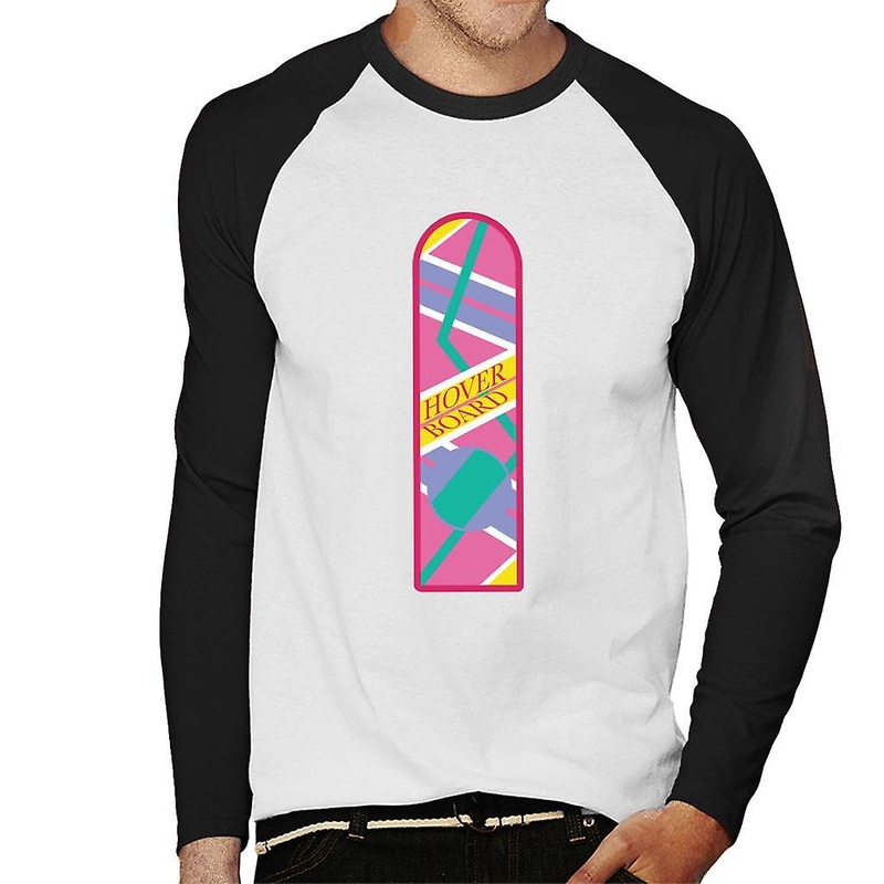 Back to the Future Hoverboard Classic Design Men’s Baseball Long Sleeved T-Shirt