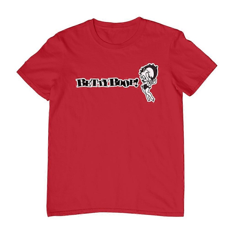 Betty Boop Black And White Text Men’s T-Shirt
