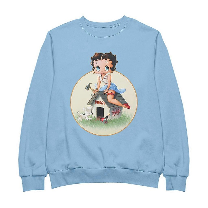 Betty Boop Pin-Up Building Pudgy Doghouse Women’s Sweatshirt