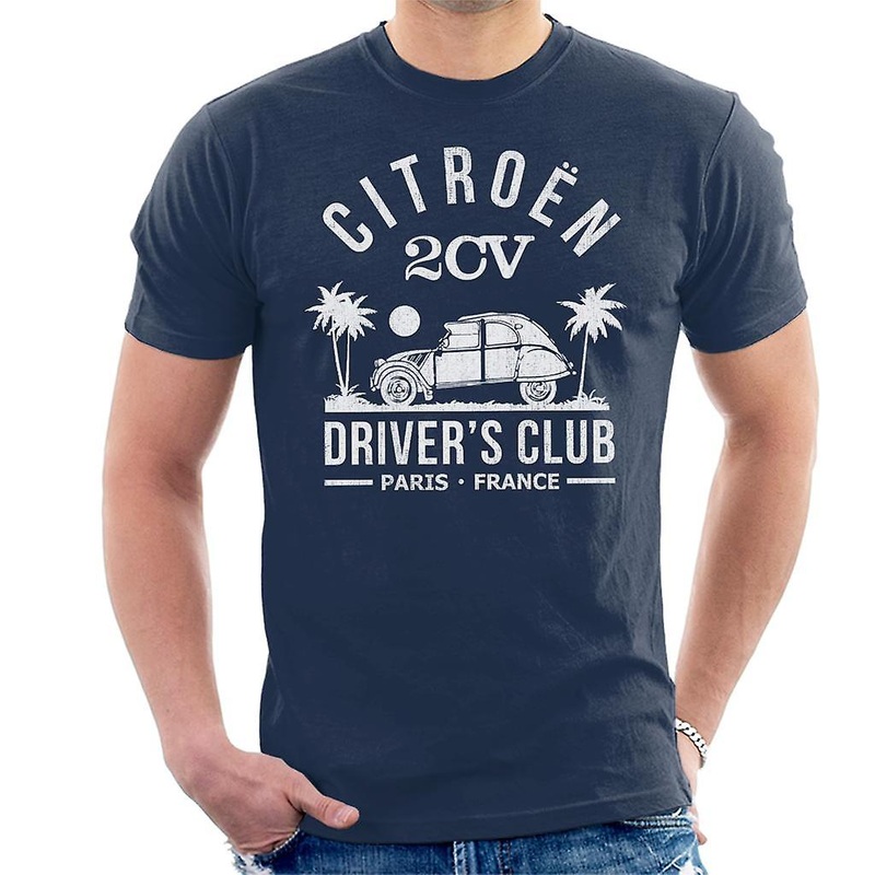 Citroen 2CV Driver’s Club White Beach Men’s T-Shirt