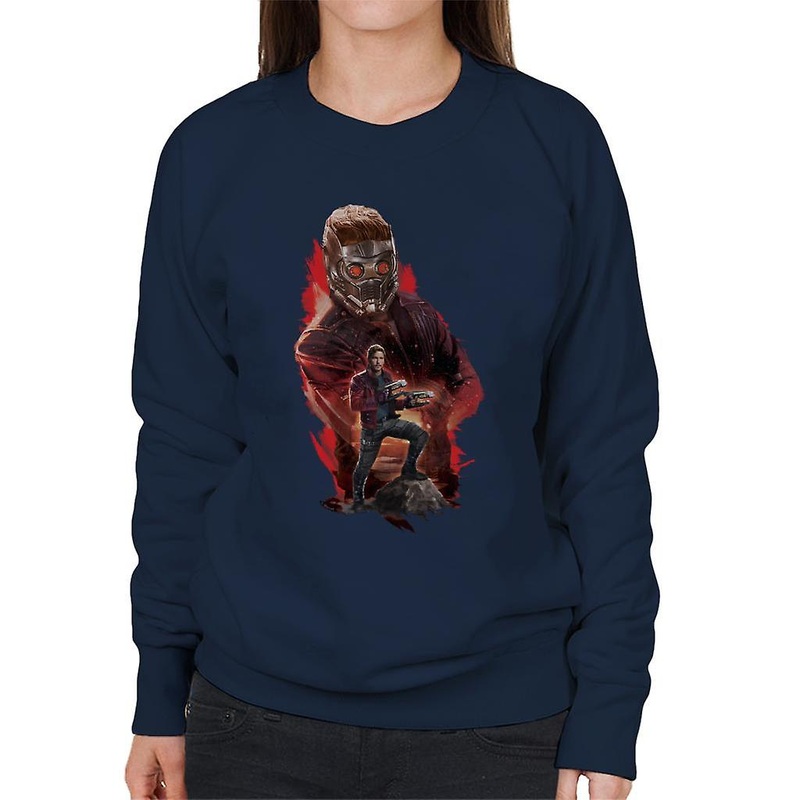 Marvel Guardians Of The Galaxy Vol 2 Star Lord Montage Women’s Sweatshirt