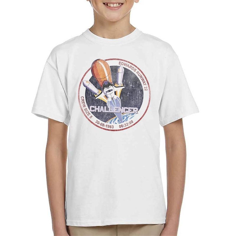NASA STS 6 Challenger Mission Badge Distressed Kid’s T-Shirt