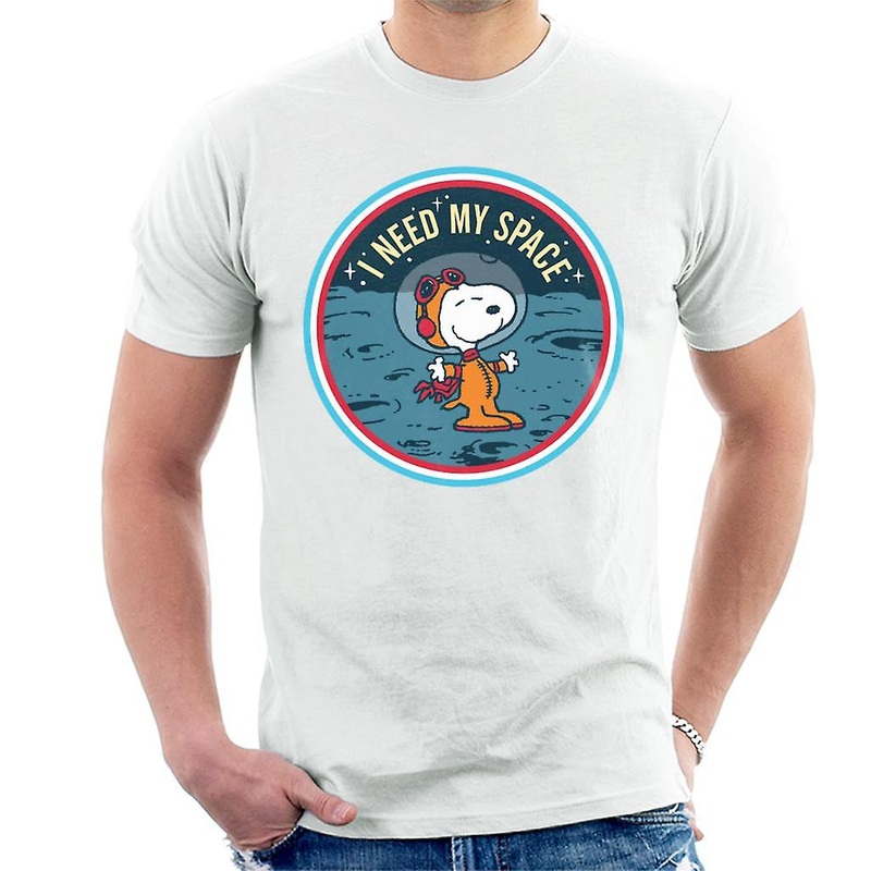 Peanuts Snoopy On The Moon I Need My Space Men’s T-Shirt