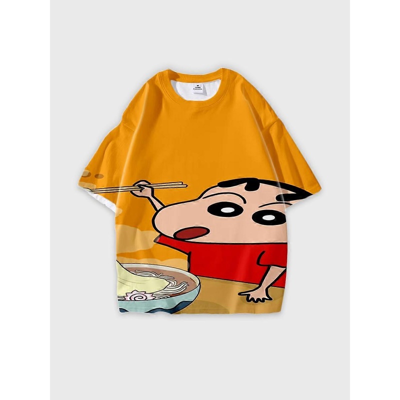 T-shirt round neck Cartoon Pattern loose short sleeve B854