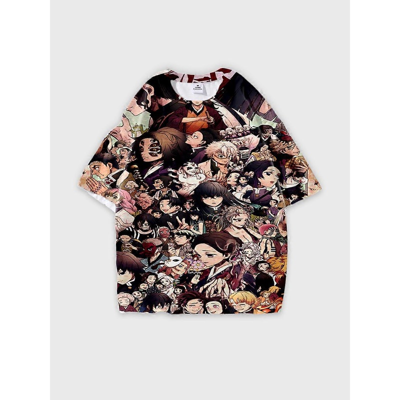 T-shirt round neck Character Pattern loose short sleeve P3353