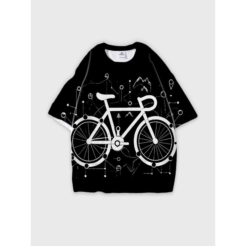 T-Shirt Short Sleeve Round Neck, Summer Casual Loose Graphic Tee, Unisex Pattern W2665