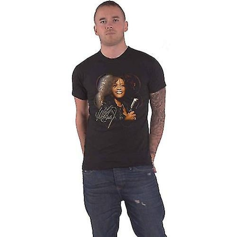Whitney Houston Unisex Adult Vintage Photo Cotton T-Shirt