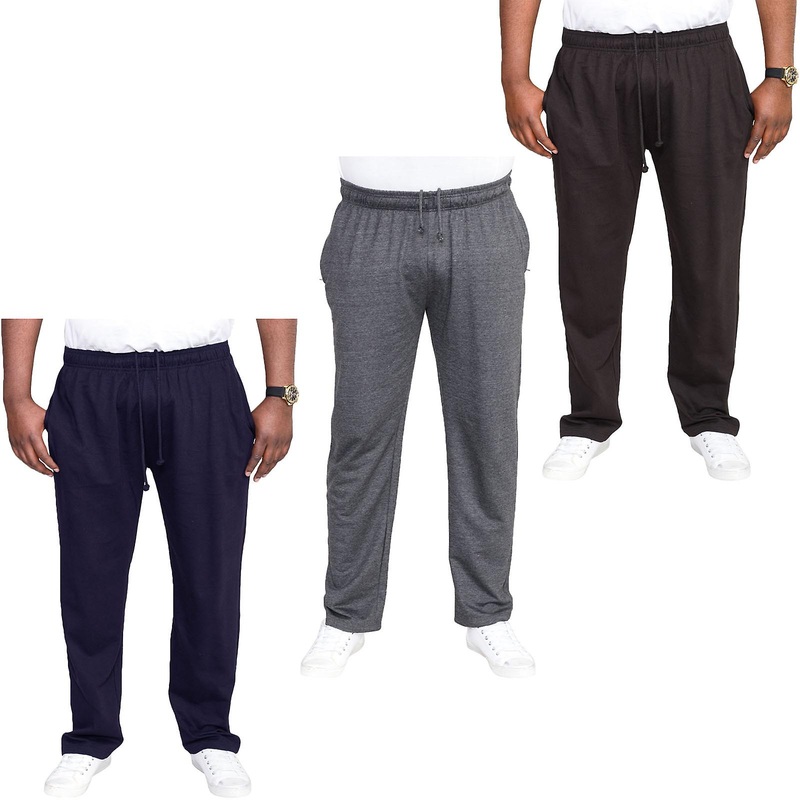 D555 Mens Rory Big Tall King Size Casual Fleece Jogging Bottoms Tracksuit Pants