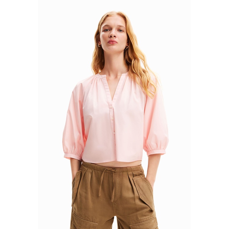 Desigual Giselle Cotton 3/4 Sleeve Blouse 24SWBW12