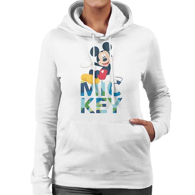 Disney Mickey Mouse Colour Text Women’s Hooded Sweatshirt