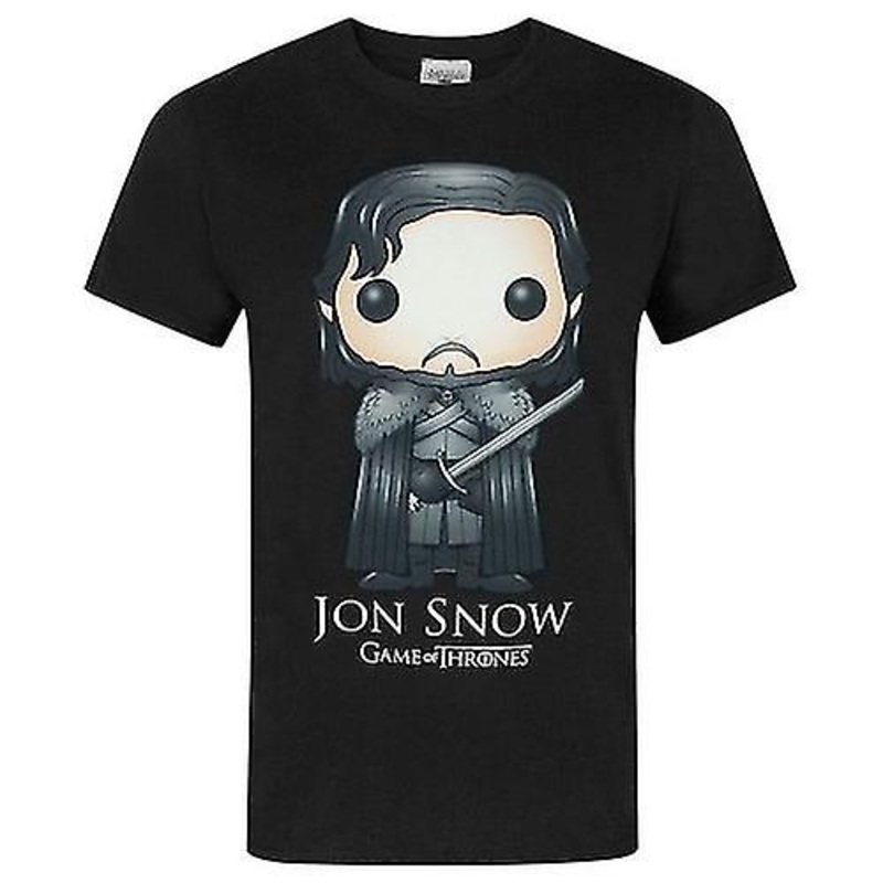 Game Of Thrones Official Mens Funko Jon Snow T-Shirt