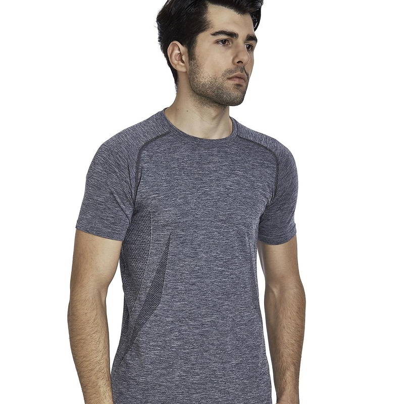 Jerf Mens Condor Grey Melange Seamless Tee Shirt