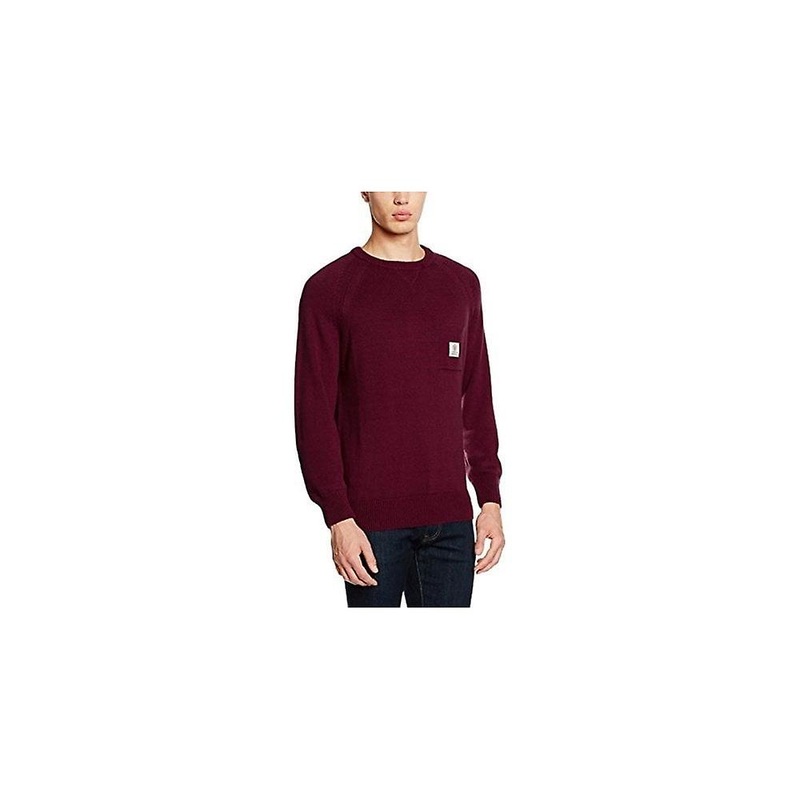 Men’s Franklin & Marshall Ca043 Round Neck Cotton Amaranto Red Knitwear
