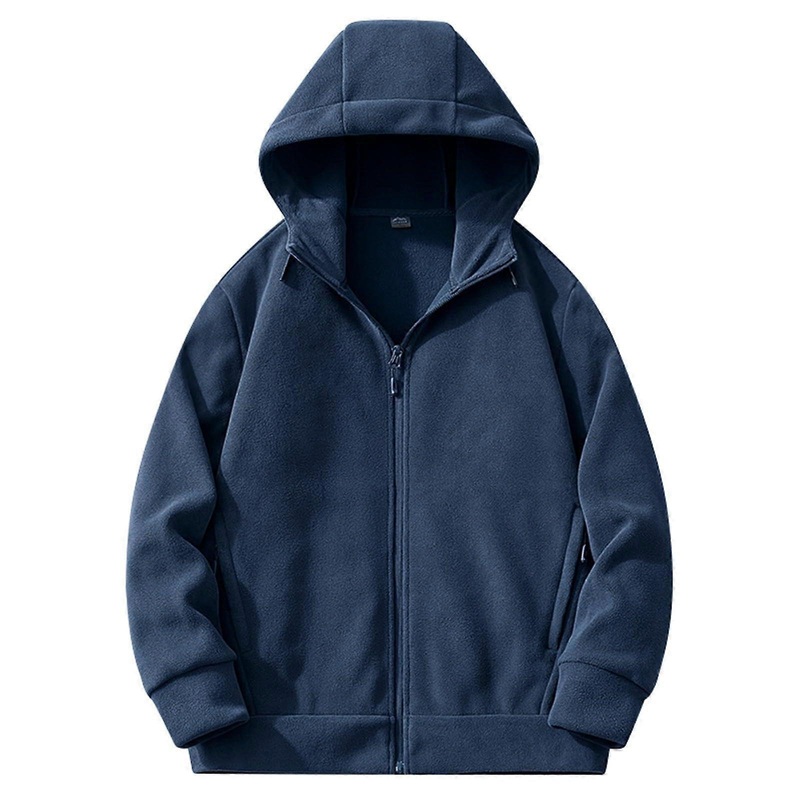 Men’s Hooded Zip Hoodie Oversized Lightweight Casual Streetwear 4XL Navy