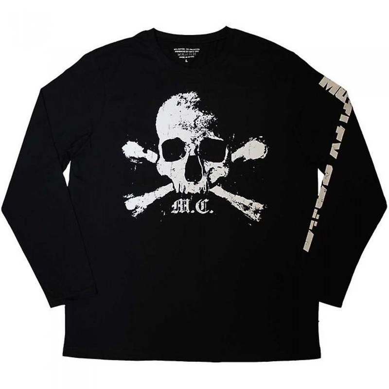 Motley Crue Unisex Adult Orbit Skull Sleeve Print Long-Sleeved T-Shirt