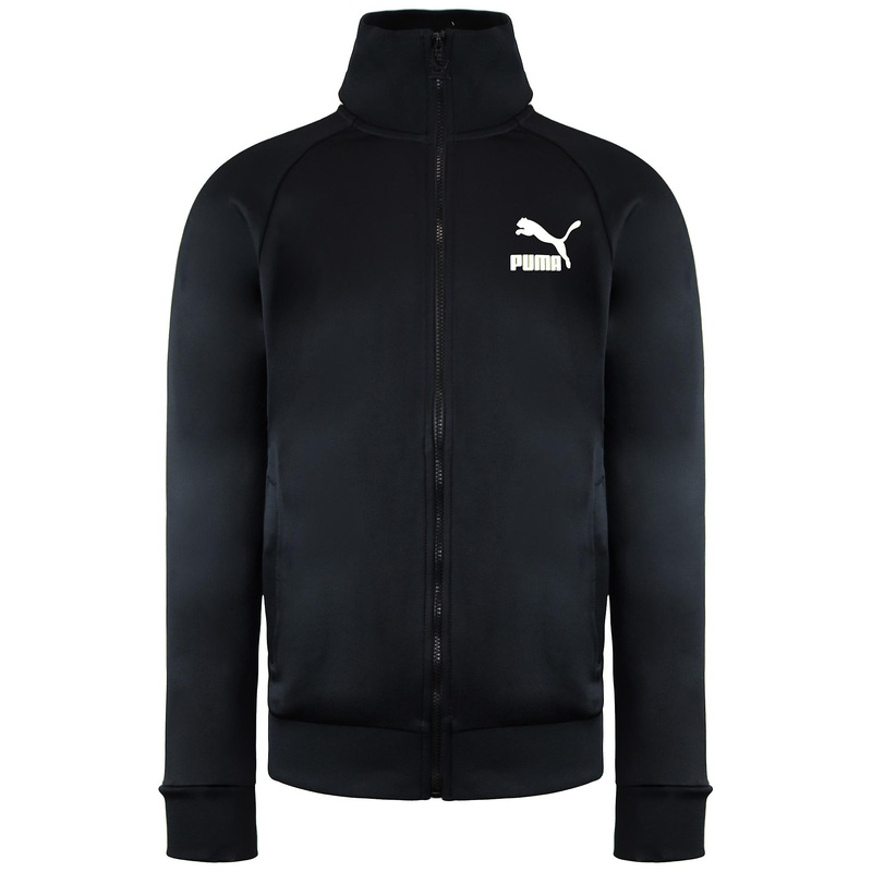 Puma Iconic T7 Long Sleeve Zip Up Black Mens Track Top 579019 01