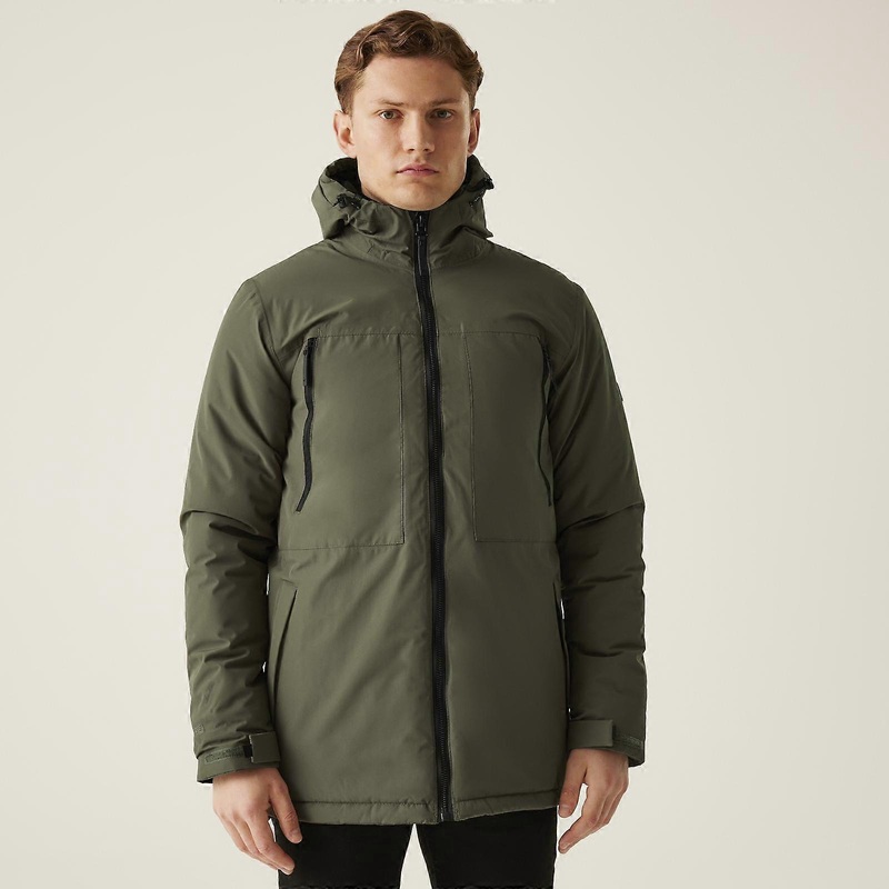 Regatta Mens Larrick Waterproof Insulated Hooded Outdoor Walking Jacket