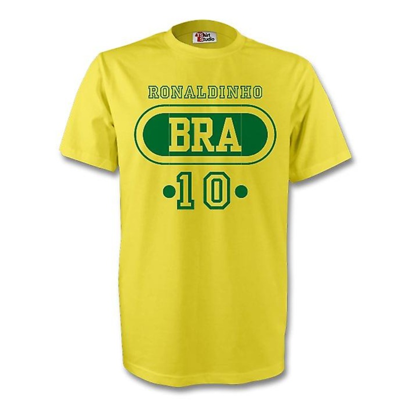 Ronaldinho Brazil Bra T-shirt (yellow) – Kids