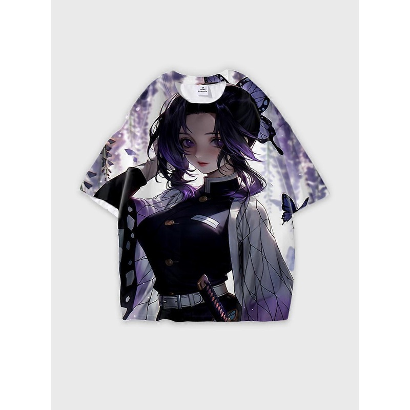 T-shirt round neck Character Pattern loose short sleeve P1660